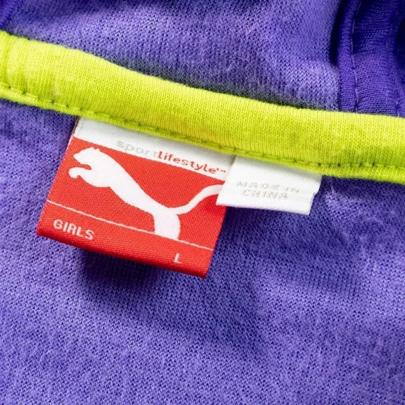 Puma Purple Velvet Zipper Hoodie L - Picture 3 of 3
